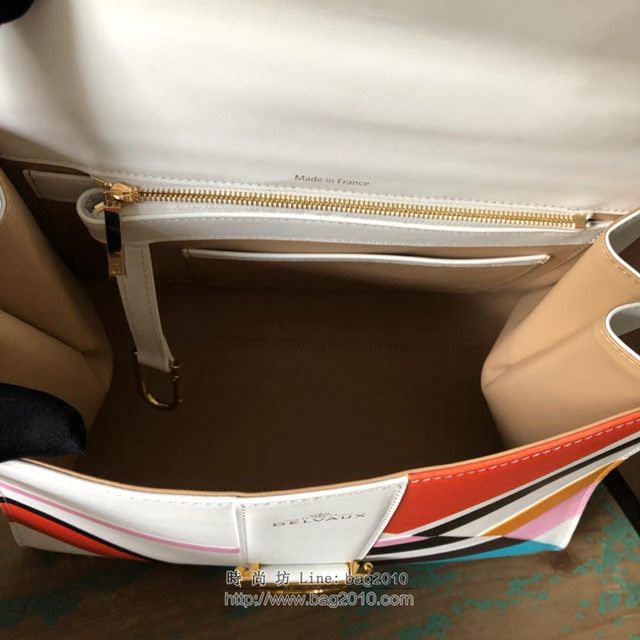 DELVAUX女包 春夏最新款 Delvaux 埃塞俄比亞系列手袋 德爾沃女手提包 手拎包 單肩斜挎包 Dv0028埃塞白  fcs1426